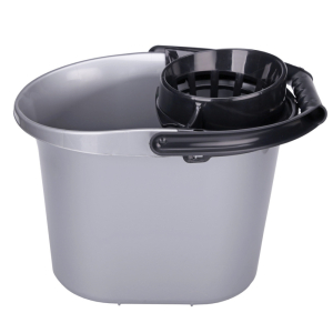 Wiadro z wyciskaczem PLATINUM 14l silver RAVI